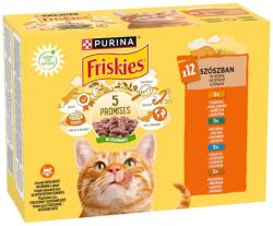 Nestlé Hungária Kft Friskies alutasakos macskaeledel, csirke, kacsa, lazac, pulyka 12x85g
