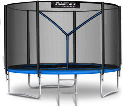 Neo-Sport Kerek Kerti Trambulin 312cm 150kg-ig Külső Védőhálóval Létrával Fekete/kék Színben - Önfeledt Kerti Játékhoz és Tágas Ugróélményhez - shop - 59 990 Ft