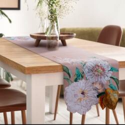 Takoy Traversă de masă bej închis, verde, 40x140 cm, SUMMER 5 cu imprimeu floral și de animale Fata de masa