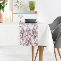 Takoy Set față de masă și traversă alb și mov deschis 140x180 cm ANITA 4, decorată cu model fin iarbă de pampas Fata de masa