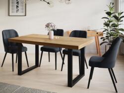 VOX bútor LOFT' U 180x200, nyitható étkezőasztal, Halifax Natúr Tölgy H1180 ST37
