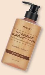 KUNDAL Radírozó tusoló gél Scrub Body Wash Leatehr Iris - 500 ml