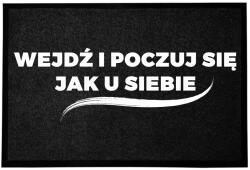 TabPrint Lábtörlő Bejárati Monokróm 40X60 Divatos Nyomtatás Dekoráció Fekete Ajándék (WYCIERACZKA MODNA NADRUK MONOCHROM HIT CZARNA)