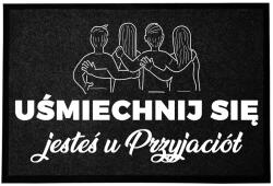 TabPrint Lábtörlő Bejárati Monokróm 40X60 Fekete Nyomtatás Divatos Ajándék Dekoráció (WYCIERACZKA HIT NADRUK MODNA MONOCHROM CZARNA)
