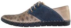 Dogati Pantofi barbati, bej, casual, piele naturala, perforati, cu talpa joasa, Dogati 106-08-53-Bej (Marime: 41) (106-08-53-Bej-41)