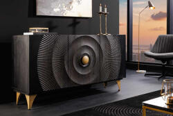 Venetia Design komód Venetia 140 cm fekete-arany mangófa
