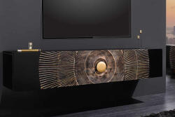 Venetia Design TV asztal Venetia 160 cm függő fekete-arany mangófa