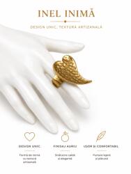 ElectraStore Inel Auriu Opulent In Forma De Inima (C4928)
