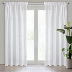 EUROFIRANY Rebecca fényáteresztő függöny finom esőszerkezettel Fehér 140x250 cm - homeandstyle - 3 734 Ft