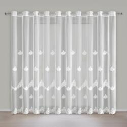 Takoy Fehér függöny hímzéssel 350x250 cm ringlivel - ISARI