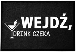 TabPrint Lábtörlő Bejárati Monokróm 40X60 Ajándék Nyomtatás Dekoráció Fekete Divatos (WYCIERACZKA CZARNA NADRUK MONOCHROM HIT MODNA)
