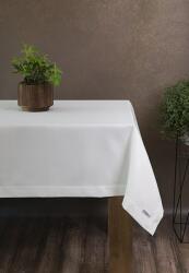Takoy Fehér asztalterítő 140x240 cm ELLEN apró ezüst pöttyökkel és elegáns szegéllyel