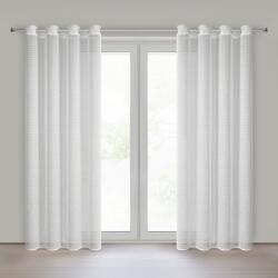 Takoy Fehér függöny hálós anyagból 140x250 cm ringlivel - ELIRA