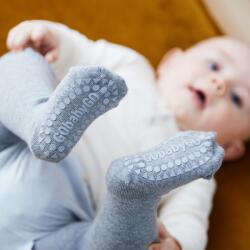 GoBabyGo csúszásgátlós harisnyanadrág - szürke melange