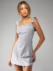 Missguided Szürke-fehér Klasszikus Egyszerű Mini Ruha Missguided Vállpántokkal S