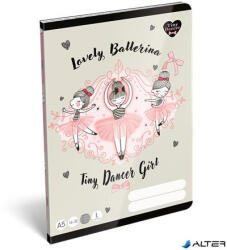 LIZZY Füzet, tűzött, A5, vonalas, 32 lap, 1. osztály, LIZZYSULI, "Tiny Dancer, Lovely Ballerina", "14-32 (7500167003) - alter