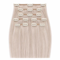 BellaHair Csatos Emberi Póthaj Classic Hamvas Világos Platinaszőke Színben 60cm (Szín #60ASH) (RC-CL-6060ASH)