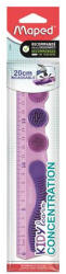 Maped Vonalzó, műanyag, 20 cm, MAPED "Kidy Learn Concentration", lila (CIMA277901)