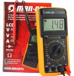 Mar-Pol Digitális Multiméter Mar-pol LCD Univerzális Mérő Amérmérő Ohmmérő (M04015)