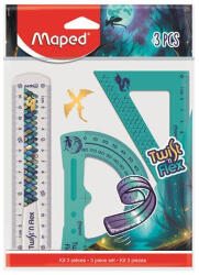 Maped Vonalzókészlet, műanyag, törhetetlen, 3 darabos, MAPED „Dragon sárkány (CIMA981898)