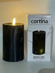 Cortina Led Gyertya Márvány Hatású 12, 5 CM Átmérő 7, 5 CM Fekete 2/23 Nwh-g Akkumulátor Nélkül (5/23/NWH-G)