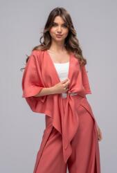 Hermosa Bolero Kimono Hermosa Cărămiziu cu Cataramă Metalică și Nod Sculptural