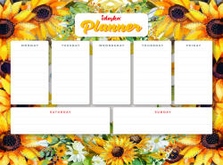 Ideyka Set goblen cu diamante, fara sasiu, Planificator magnetic - Floarea soarelui, 32x40 cm (AMP20345)