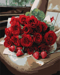 Ideyka Set pictura pe numere, cu sasiu, Buchet romantic, 40x50 cm (KHO3337)