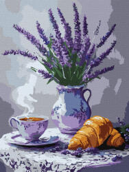 Ideyka Set pictura pe numere, cu sasiu, Natura statica cu lavanda, 30x40 cm (KHO3324)