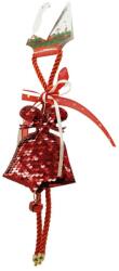 Flippy Ornament de brad clopotel cu paiete, Flippy, rosu, lemn, 25 cm (103388)
