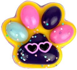 Flippy Jucarie Antistres Squishy, Flippy, Revenire Lenta, Model Labuta de Pisica, Squishy, BIG 12.5 x 10.5 cm, 220 g, Model 18, Roz Galben Mov (136074)