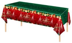 Flippy Fata de Masa Festiva, Flippy, Dreptunghiulara, Imprimeu Merry Christmas, Tema Craciun, Rezistenta la Apa, din PVC, 137 x 274 cm, Rosu/Verde (132640) Fata de masa