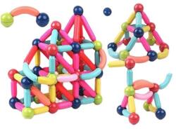 Flippy Piese Magnetice pentru Copii, Flippy, Set din 128 de Piese de diferite Culori, Constructor Magnetic cu Posibilitatea de a Construii forme Nelimitate, Multicolor (164996)