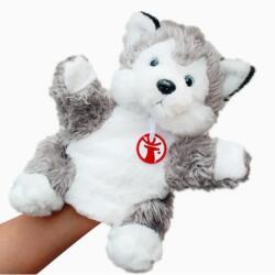 Flippy Papusa de Mana pentru Teatru de Papusi, Flippy, din Plus, 25 x 10 x 8 cm, Model Husky, Gri (161811)
