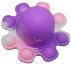 Flippy Jucarie Antistres, Flippy, Tip Pop It, Caracatita Reversibila, din Silicon, 20 x 10 cm, Mov (103615)