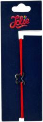 Jolie Martisor Bratara din Inox pentru Copii, Jolie, Textil si Inox, Snur Rosu, Model Fluture, Argintiu (165172)