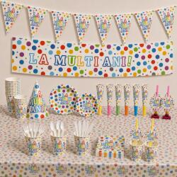 Flippy Set de Petrecere, Model La Multi Ani, Alb-Multicolor (176042)