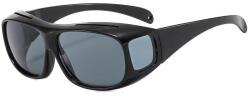 Flippy Ochelari de Soare, Flippy, Polarizati, pentru Condus, Ciclism, cu Posibilitatea Purtarii peste Ochelarii de Vedere, 400 UV, cu Lentila Neagra pentru Protectie, Rama Neagra, 15x5 cm (126161)