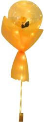 Flippy Set Buchet Decorativ, Flippy, Trandafir in Balon cu Lumini Led, Diametru 35 cm, 2 x Baterii AA (neincluse), Sampanie (132968)