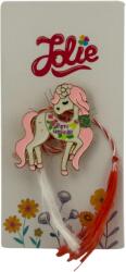 Jolie Martisor pentru copii, Jolie, Material Metal, Ambalaj Carton cu Design, Dimensiune Brosa Aproximativ 2x2 cm, Multicolor, cu Mesaj, Model Unicorn (134702)