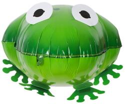 Flippy Balon din Folie Metalizata, Flippy, Figurina Animata, Model Broasca, 53x40 cm, Ambalaj Individual, Pai Inclus, Umflare cu Aer sau Heliu, Verde (134167)