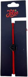 Jolie Martisor Bratara din Inox pentru Copii, Jolie, Textil si Inox, Snur Rosu, Model Coroana, Argintiu (165169)