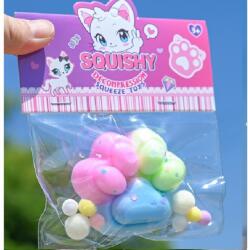 Flippy Jucarie Antistres Squishy, Flippy, cu Revenire Lenta, Labuta de Pisica Pufoasa, 7.5 cm, Ambalaj Transparent, Model 27057, Multicolor (161435)