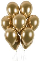 Flippy Set 10 Baloane din Latex Chrome, Flippy, Model Party, 13 cm, Gold, 1 g (130919)