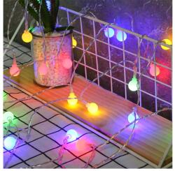 Flippy Instalatie sfere brad Craciun Flippy, 3 metri, 20 LEd-uri, alimentare la retea, fir transparent, multicolora (125075)