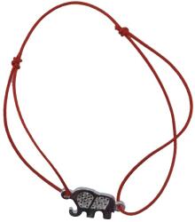 Flippy Bratara Snur Reglabil, Argint 925, Elefant Cu Pietre, Jolie Silver, 0.7 g, 1.5 cm x 0.8 cm (06023)