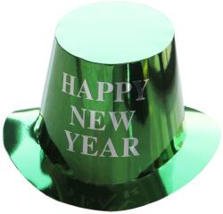 Flippy Palarie Happy New Year pentru Revelion, Flippy, Palarie Festiva de Anul Nou, Palarie Magica din Hartie, 29 x 25 x 15.5 cm, Colorata Sclipitor Verde (162152)