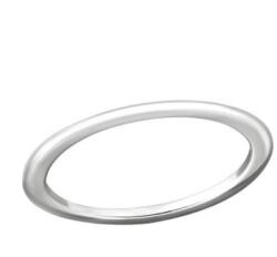 Flippy Inel din Argint 925, Jolie Silver, Model Verighetă Simplă, Design Rotunjit, Finisaj Lucios, Mărimea 58, Argintiu (06852)