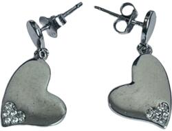 Jolie Silver Cercei din Argint 925 Jolie Silver, Model Inimi cu Zirconii, 29 x 13 mm, 2.7 g (116770)