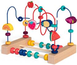 Flippy Jucarie din Lemn Montessori, Flippy, Labirint Motricitate cu Abac si Animalute, Rollercoaster pentru Copii, Educativ, Dezvoltarea Abilitatilor Motorii, Numaratoare, 22x17x15 cm, Multicolor (132987)